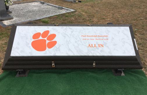 Clemson Tiger Paw Life's Reflections with Name and Dates